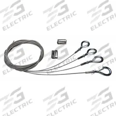 LUMINATION Cable Mounting Kit: 120 in Lg, 1/4 in Wd, 1/4 in Ht, For ABR1/ABV101T471NVSTKNW (MPN YCABLEHOOK010FTPAIR). Key specifications — Color: Gray; Material: Stainless Steel; Includes: (2) 10 ft Cable and Hook for Mounting; Accessory Type: Cable and Hook; For Use With: ABV101T471NVSTKNW; Finish: Unfinished; Brand: LUMINATION.