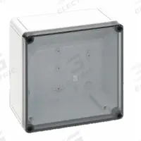 RITTAL Enclosure: Fiberglass Reinforced Polycarbonate, 7 in x 7 in x 4 in, NEMA 4X, Clear Cover (MPN 9517100). Key specifications — Brand: RITTAL; Closure Method: Screws; Enclosure Material: Fiberglass Reinforced Polycarbonate; Knockouts: Not Included.