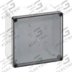 RITTAL Enclosure: Fiberglass Reinforced Polycarbonate, 7 in x 7 in x 4 in, NEMA 4X, Clear Cover (MPN 9517100). Key specifications — Brand: RITTAL; Closure Method: Screws; Enclosure Material: Fiberglass Reinforced Polycarbonate; Knockouts: Not Included.