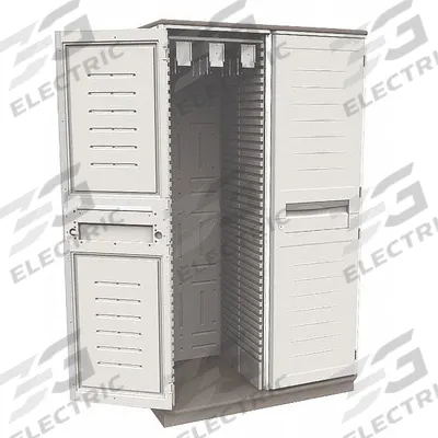 METRO Catheter Storage Cabinet: 41 1/4 in x 23 3/8 in x 72 1/2 in, 0 Drawers - Antimicrobial Plastic Medical Catheter Cabinets