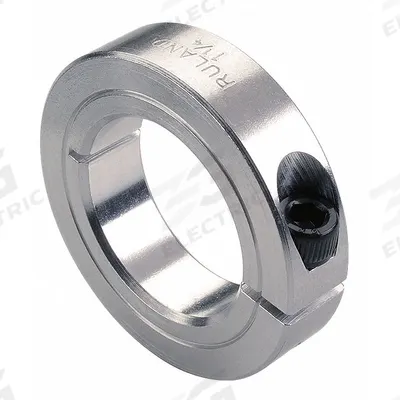 RULAND MANUFACTURING Shaft Collar: 1-Piece, Metric, Round, Clamp-On, 38 mm Bore Dia - Aluminum Shaft Collars