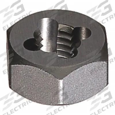CLE-LINE Hex Threading Die: 1/4"-28 UNF, 5/8 in Hex Wd, High Speed Steel (MPN C77602) - Solid Hex Rethreading Dies