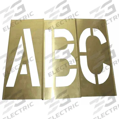 APPROVED VENDOR Stencil Set: Ampersand (&)/A to Z/Comma (,)/Dash (-)/Period (.) - Brass Interlocking Stencil Sets