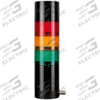 MURRELEKTRONIK Tower Light Assembly: 3 Tier, Green/Red/Yellow, Sounder Tier Included - Three-Tier Tower Light Assemblies