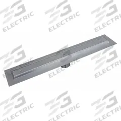 BESTCARE Shower Drain: Rectangular, Stainless Steel, Satin, 3 3/8 in Overall Ht, Slotted, A (MPN WHLD-24-F). Key specifications — Brand: BESTCARE; Grate Color: Silver; Includes: Shield; Connection Type: No Hub; Finish: Satin.