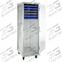 NEW AGE INDUSTRIAL Standard Enclosed Transport Pan Rack: 40 Slots, 1 1/2 in Betw Shelves, 68 in Ht (MPN 1290A). Key specifications — Brand: NEW AGE INDUSTRIAL; Material: Aluminum; Nesting: No; Pan Size: 14 x 18 in; Product Type: Standard Enclosed Transport Cabinet; NSF Certified: Yes; Full Size/Half Size: Full Size; Includes Top: Yes.