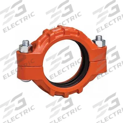 VICTAULIC Clamp Coupling: Flex Bolted Clamp, 4 in x 4 in, Ductile Iron - Grooved Pipe Couplings
