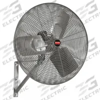 DAYTON Mounted Fan: 18 in Blade Dia, 115V AC, 1/4 hp Motor HP, Wall Mount, Oscillating (MPN 7DC96). Key specifications — Brand: DAYTON; Voltage: 115V AC; Number of Speeds: 2; Fan Mounting Location: Wall; Oscillation: Oscillating.
