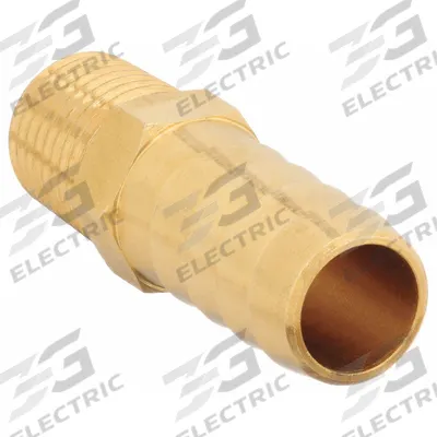 APPROVED VENDOR Barbed Hose Fitting: For 3/8 in Hose I.D., Hose Barb x NPT, Male x Male - Brass Multipurpose (Air, Water, Chemical) Rigid Barbed Hose Fittings