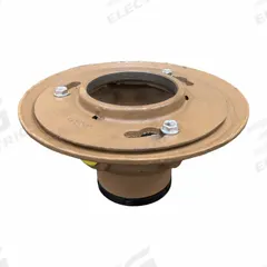 JAY R. SMITH MFG. CO Floor Drain: 9 in Overall Dia, 2 in Nominal Pipe Size, Push On, Cast Iron (MPN 2005L02BA-P050). Key specifications — Color: Yellow; Connection Type: Push On; Brand: JAY R. SMITH MFG. CO; Includes: Trap Primer Connection.