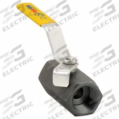 APPROVED VENDOR Manual Two-Way Ball Valve: 1 in, Carbon Steel, Straight, FNPT x FNPT, One-Piece (MPN 08Q011N06010S4). Key specifications — Brand: APPROVED VENDOR; Handle: Locking Lever.