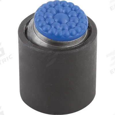 KIPP Tapped Gripper w/Polyurethane Pad: M12, 9 mm Tap Dp, 21 mm Pad Dia, 30 mm OD - Tapped Grippers with Polyurethane Pad