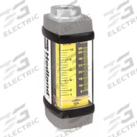 HEDLAND Mechanical Flowmeter: Petroleum Fluid Meter, Scale, Variable Area, Inline, Universal, SAE (MPN H600A-010). Key specifications — Display Type: Scale; O-Ring Material: Viton; Includes Flow Rate Adjustment Knob: No; Includes Pressure Guage: No; Mounting Orientation: Universal; Unit Of Measure: Liters; Brand: HEDLAND; Accuracy: +/-2%.