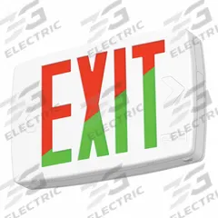 Quantum LED Exit Sign: LED, White, Red/Green Switchable, 1 or 2 Faces, Ceiling, Not Battery Powered (MPN LQM S W RG MVOLT M6). Key specifications — Voltage: MULTI VOLT 120-277VAC; Directional Indicators: Directional Chevrons; Text Color: Red/Green Switchable; Brand: LITHONIA LIGHTING; Emergency Battery Backup: No; Housing Color: White; Lighting Technology: LED; Remote Capable: No.
