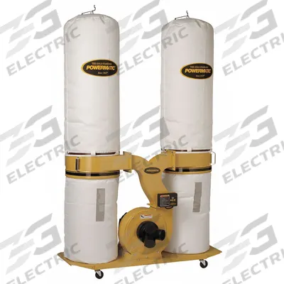 POWERMATIC Wood Dust Collector: Single-Stage, 230/460V AC - Mobile Single-Stage Wood Dust Collectors