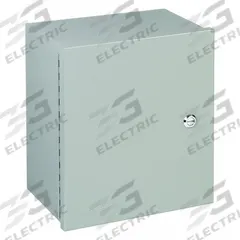 WIEGMANN Enclosure: Steel, 14 in x 12 in x 8 in, NEMA 1, Solid Cover, Hinged, Painted (MPN N1C121408). Key specifications — Brand: WIEGMANN; Closure Method: 1/4-Turn Latch; Knockouts: Not Included.