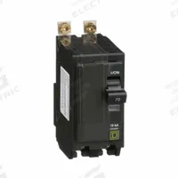 SQUARE D Miniature Circuit Breaker: 70 A, 120/240V AC, Single Phase, 10kA at 120/240V AC, 2 Poles (MPN QOB270). Key specifications — Phase: Single; Amps: 70 A; AC Voltage Rating: 120/240V AC; Max. AIR Rating: 10kA at 120/240V AC; For Use With: Square D NQOD Panelboards; Brand: SQUARE D.