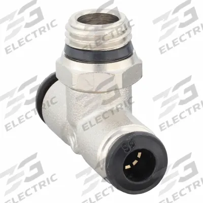 AIGNEP USA Push-Fit Tee Fitting: 6 mm OD x 6 mm OD x 1/4 in Pipe Size, Nickel, Silver - Nickel-Plated Brass Tube Fittings