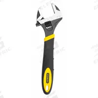 STANLEY Adjustable Wrench: Alloy Steel, Black Oxide, 10 in Overall Lg, 1 5/16 in Jaw Capacity (MPN 90-949). Key specifications — attr309359: Black Oxide; attr324924: STANLEY; attr309358: Alloy Steel.