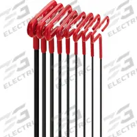 EKLIND Hex Key: 6 - 10 Pieces, Hex T, T, SAE, Std End, Long, 8 Pieces, Pouch, Black Finish, 1 Tips (MPN 53198). Key specifications — attr1205554: EKLIND; attr1205568: Black Finish; attr1293176: 6 - 10 Pieces.