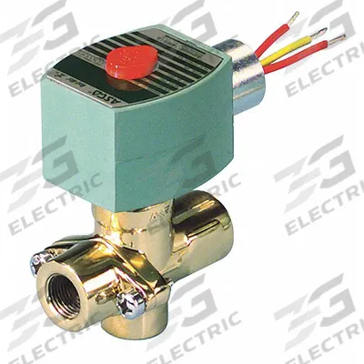 REDHAT Solenoid Valve: 2-Way, Normally Open, 1/2 in Pipe Size, 120V AC, Self-Cleaning - 2-Way/2-Position, Normally Open Solenoid Valves