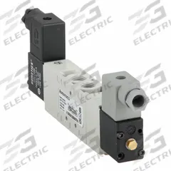 AVENTICS Solenoid Air Control Valve: Series L1, Double Solenoid, Four-Way / Three-Position, Locking (MPN L12BB652B060T61). Key specifications — attr1077390: L12BB652B060T61; attr1077459: Solenoid Air Control Valve; attr1077461: Solenoid Return; attr1077475: 24V DC; attr1077450: Locking; attr1077396: Closed.