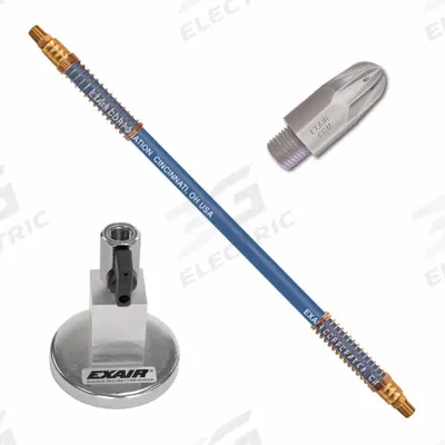 EXAIR Blow Off Station: 10 scfm Air Consumption, Focused, 250 psi Air Pressure - Bend & Stay Blow Off Stations