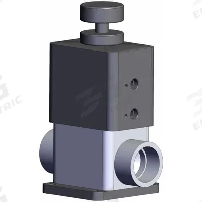 SMC Chemical Liquid Valve: 1 in, Air to Air, Fail Closed, PFA, 1/2 in NPT - High-Purity Pneumatically-Actuated Diaphragm Valves