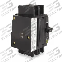 SQUARE D Miniature Circuit Breaker: 20 A, 120/240V AC, Single Phase, 10kA at 120/240V AC, 2 Poles (MPN QOU2201021). Key specifications — Phase: Single; Amps: 20 A; AC Voltage Rating: 120/240V AC; Max. AIR Rating: 10kA at 120/240V AC; For Use With: Air Conditioning and Refrigeration Equipment; Brand: SQUARE D.