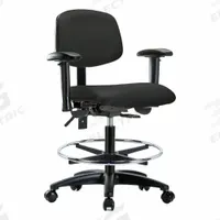 Ergonomic Chair: Vinyl, Arms Included, Ht Range 21 in to 28 1/4 in, 18 1/2 in Seat Wd, 17 in Seat Dp (MPN BR-VMBCH-RG-T1-A1-CF-RC-8540). Key specifications — Foot Support: Yes; Back Tilt Backward: 13.5°; Back Tilt Forward: 10.5°; Base Material: Nylon; Brand: APPROVED VENDOR; Product Type: Ergonomic Chair; ESD-Safe: Not ESD Safe; Seat Tilt Backward: 3°.