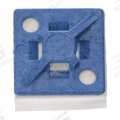 TY-RAP Metal Detectable Cable Tie Mount: 0.14 in Slot Wd, 0.13 in Slot Ht, Blue - Metal-Detectable Cable Tie Mounts