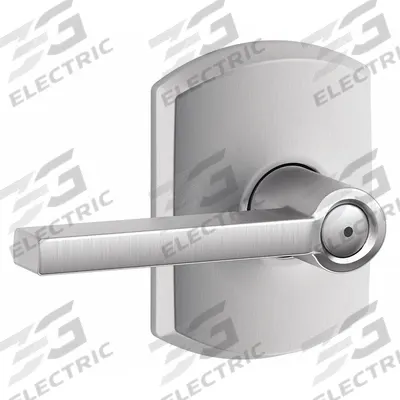 SCHLAGE RESIDENTIAL Door Lockset: Privacy Lever Locksets, Chrome