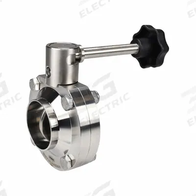 DIXON Butterfly Valve: 1 in Pipe Size, Solder, 140 psi Max. Pressure (CWP) - 3-A Certified Stainless Steel Butterfly Valves
