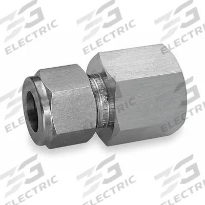 HAM-LET Compression Fitting Adapter: 12 mm OD x 1/8 in Pipe Fitting Size - Double-Ferrule Stainless Steel Fittings