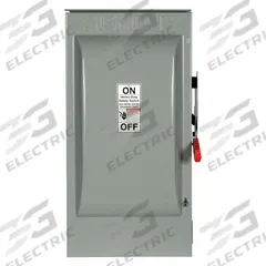 SIEMENS Safety Switch: Non-Fusible, 200 A, Three Phase, 600V AC, Galvanized Steel, Indoor/Outdoor (MPN HNF364R). Key specifications — attr867131: SIEMENS.