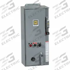 SCHNEIDER NEMA Combination Starter: Fusible Disconnect, 3 Poles, NEMA Size 1, 120V AC, NEMA-Rated 3R (MPN 8538SCASP6). Key specifications — Includes Pilot Light: Yes; Maximum Voltage Rating: 600V AC; Brand: SCHNEIDER; Phase: Three; Coil Voltage: 110/120V AC; Control Transformer: No; For Fuse Class: Class H; Series: 8538.