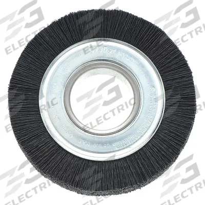 WEILER Wire Wheel Brush: Crimped Nylon, 4" Dia x 1/2" Wd, 1/2" to 3/8" Arbor, 0.035" Fill - Deburring Brushes for All Metals