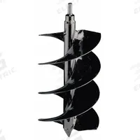 ECHO Earth Auger: 16 in Overall Lg, 7 in Overall Dia, Steel, Powder Coated, Clockwise Rotation (MPN 99944900070). Key specifications — Brand: ECHO; Driveshaft Connection Shape: Round; Finish: Powder Coated; Material: Steel; Rotation: Clockwise.