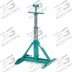 GREENLEE Telescoping Reel Stand: 0 Spindles, 21 in x 24 in x 54 in, For 96 in Max Spool Dia, Steel (MPN 683). Key specifications — Adjustment Type: Screw; Brand: GREENLEE; Color: Green; Material: Steel; Finish: Powder Coated; For Maximum Spool Diameter: 96 in.