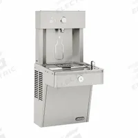 ELKAY Drinking Fountain with Bottle Filler: On-Wall, Non-Refrigerated, Stainless Steel, Gray (MPN LVRCDMWSK). Key specifications — Brand: ELKAY; Housing Material: Stainless Steel; Filter Access: Bottom Panel Access; Housing Finish: Stainless; Chilling Capacity: Non-Refrigerated; Housing Color: Gray.