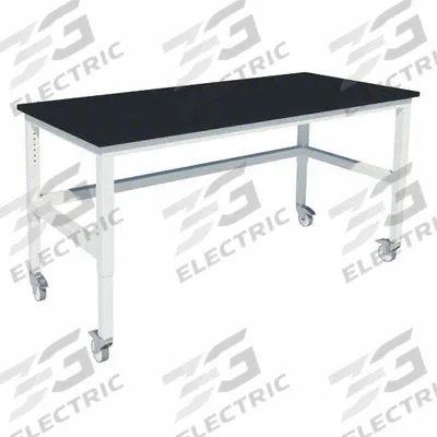 INSTOCK Heavy Duty Table: 30 in Overall Wd, 36 in Overall Ht, 7 ft Overall Lg, Phenolic - Adjustable-Height Laminate Surfaced Lab Tables