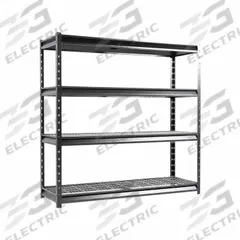 APPROVED VENDOR General Purpose Boltless Metal Shelving: Standalone, Extra Heavy Duty, 72 in x 24 in (MPN ATLAS722472-4H3000). Key specifications — Finish: Powder Coated; Maximum Post Load Capacity: 12000 lb; Decking Material: Steel; Color: Hammertone Finish; Beam Profile: Standard; Brand: APPROVED VENDOR; Duty Rating: Extra Heavy Duty; Side Panel: Open.