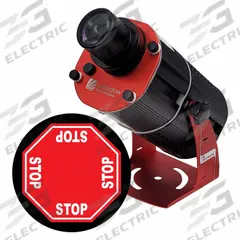 LASERGLOW TECHNOLOGIES Fixed Image Projector: Projector, Lens and Image Template, 4 Way Stop, 80 W (MPN HSV8F064X). Key specifications — Brand: LASERGLOW TECHNOLOGIES; Includes: Power Supply; Watts: 80 W; Legend/Background Color: 4 Way Stop; Manufacturer Part Number: HSV8F064X; Product Type: Projector, Lens and Image Template.