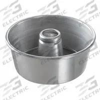 CHICAGO METALLIC Cake Pan: Aluminum, Uncoated, Solid, 9 1/2 in Overall Dia, 4 in Overall Dp, Silver (MPN 46550). Key specifications — Bead Closure: Closed Bead; Coating: Uncoated; Pan Style: Round Cake Pan; Perforation: Solid; Brand: CHICAGO METALLIC; Color: Silver; Material: Aluminum; NSF Certified: No.