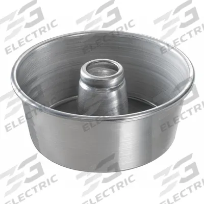 CHICAGO METALLIC Cake Pan: Aluminum, Uncoated, Solid, 9 1/2 in Overall Dia, 4 in Overall Dp - Tube & Bundt Pans