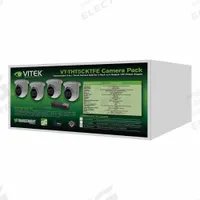 VITEK Digital Video Recorder Kit: Turret, 1 Cameras Included, 3.6 mm Max Focal Lg, 5MP, 12V DC, Lens (MPN VT-THT5CKTFE-2). Key specifications — Brand: VITEK; Camera Operating Voltage: 12V DC; Camera Resolution: 5MP; Lens Type: Fixed; Indoor/Outdoor Usage: Outdoor.