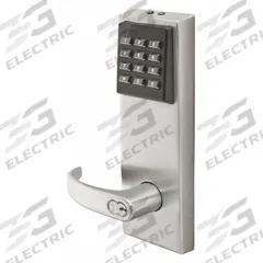STANLEY SECURITY SOLUTIONS Electronic Keyless Lock: ADA Compliant, Chrome (MPN 9KZ37DV14KPSTK626). Key specifications — Manufacturer Part Number: 9KZ37DV14KPSTK626.