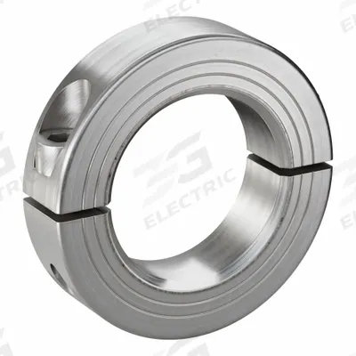 RULAND MANUFACTURING Shaft Collar: 2-Piece, Metric with Inch Bore, Round, Clamp-On - Stainless Steel Shaft Collars