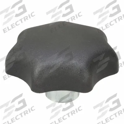 KIPP Hand Knob: 7 Point, Plastic w/ Steel Thread, M10 Thread, 17 mm Thread Lg - 7-Arm Knobs with Threaded Hole