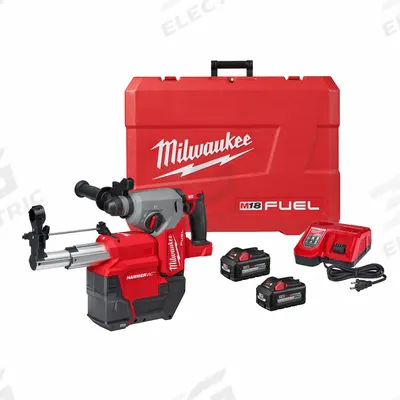MILWAUKEE Cordless Rotary Hammer Kit: L-Shape, 18V DC, SDS-Plus, 1 in max, 6.0 Ah - Milwaukee Cordless Rotary Hammers